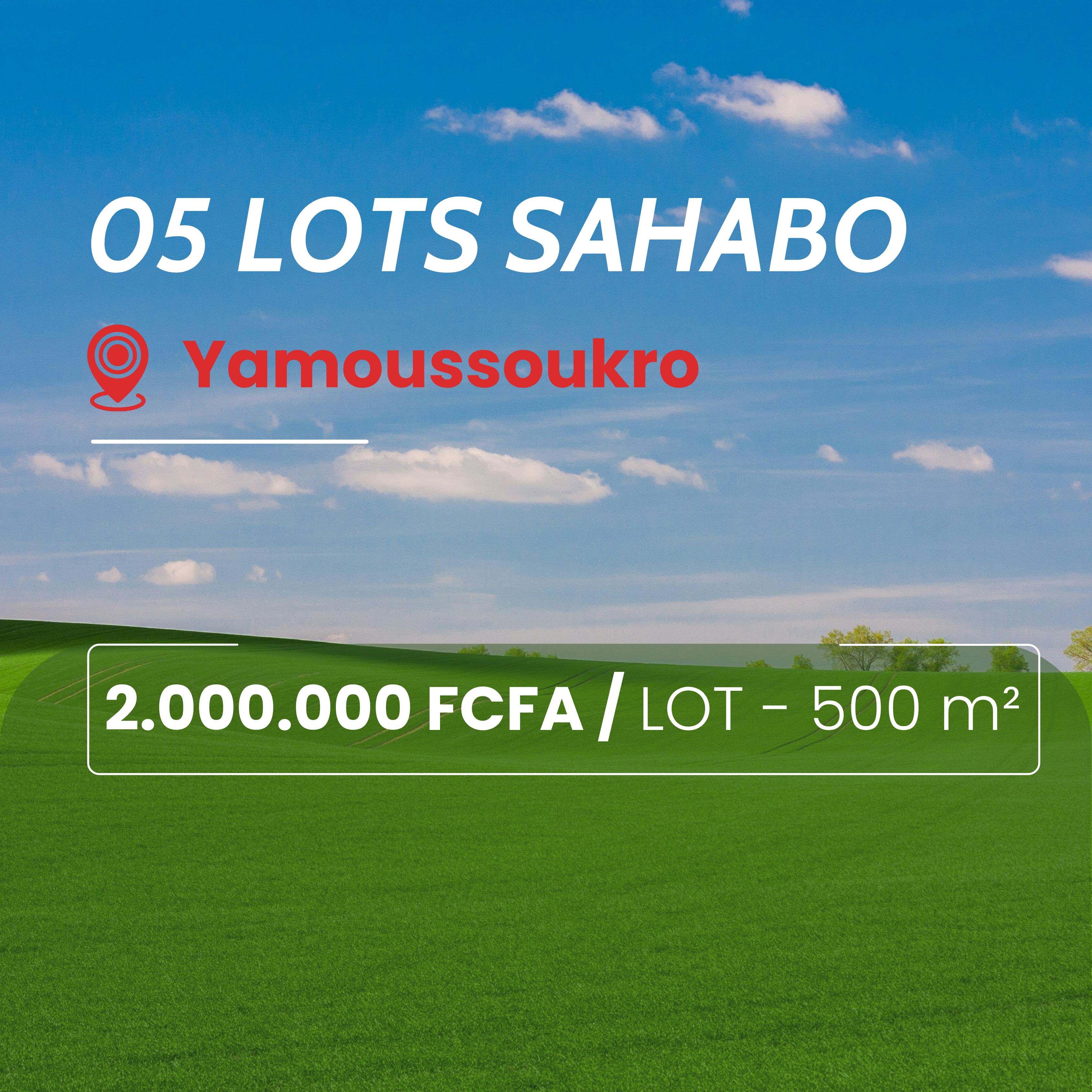 Terrains Yamoussoukro Sahabo